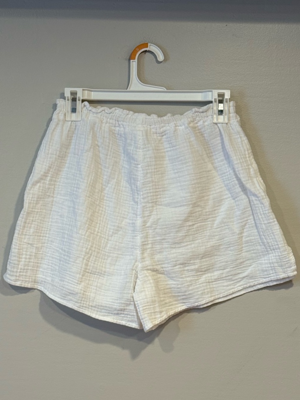 Kona Sol Pull-On Cover Up Shorts Women’s Small Elastic Waist White Linen - Picture 3 of 7